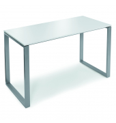 Stehtisch Celsus 810076701 110cm (H), 160x80cm (BxT), rechteckig, weiß / silber