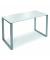 Stehtisch Celsus 110cm (H), 160x80cm (BxT), rechteckig, wei&szlig; / silber