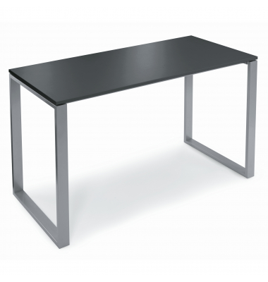 Stehtisch Celsus 110cm (H), 160x80cm (BxT), rechteckig, anthrazit / silber