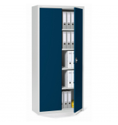 Stahlschrank 820202053, abschlie&szlig;bar, 5 OH, stahlblau/lichtgrau, 92x195x42cm (BxHxT)