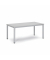 Konferenztisch BASE-MODUL Q 810076081, 72cm (H), 160x80cm (BxT), 4-6 Personen, rechteckig, lichtgrau / silber
