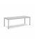 Konferenztisch BASE-MODUL Q, 72cm (H), 200x80cm (BxT), 6 Personen, rechteckig, lichtgrau / silber