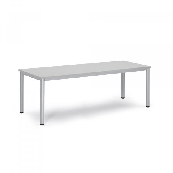 4003969161832 - Konferenztisch BASE-MODUL Q 72cm (H) 200x80cm (BxT) 6 Benutzer rechteckig lichtgrau   silber 4003969161832 Soennecken