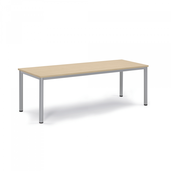 4003969161849 - Konferenztisch BASE-MODUL Q 72cm (H) 200x80cm (BxT) 6 Benutzer rechteckig ahorn   silber 4003969161849 Soennecken