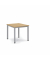 Konferenztisch BASE-MODUL Q 810076372, 72cm (H), 80x80cm (BxT), bis 4 Personen, quadratisch, buche / silber