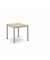 Konferenztisch BASE-MODUL Q, 72cm (H), 80x80cm (BxT), bis 4 Personen, quadratisch, ahorn / silber