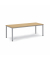 Konferenztisch BASE-MODUL Q, 72cm (H), 200x80cm (BxT), 6 Personen, rechteckig, buche / silber