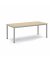 Konferenztisch BASE-MODUL Q, 72cm (H), 180x80cm (BxT), 6 Personen, rechteckig, ahorn / silber