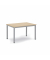 Konferenztisch BASE-MODUL Q, 72cm (H), 120x80cm (BxT), 6 Personen, rechteckig, ahorn / silber