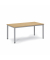 Konferenztisch BASE-MODUL Q, 72cm (H), 160x80cm (BxT), 4-6 Personen, rechteckig, buche / silber