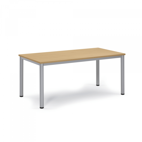 4003969161900 - Konferenztisch BASE-MODUL Q 72cm (H) 160x80cm (BxT) 4-6 Personen rechteckig buche   silber 4003969161900 Soennecken