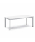 Konferenztisch BASE-MODUL Q, 72cm (H), 180x80cm (BxT), 6 Personen, rechteckig, wei&szlig; / silber