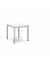 Konferenztisch BASE-MODUL Q, 72cm (H), 80x80cm (BxT), bis 4 Personen, quadratisch, wei&szlig; / silber