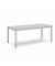 Konferenztisch BASE-MODUL Q, 72cm (H), 180x80cm (BxT), 6 Personen, rechteckig, lichtgrau / silber