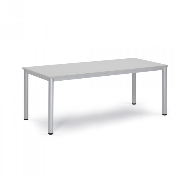 4003969161931 - Konferenztisch BASE-MODUL Q 72cm (H) 180x80cm (BxT) 6 Benutzer rechteckig lichtgrau   silber 4003969161931 Soennecken