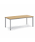 Konferenztisch BASE-MODUL Q, 72cm (H), 180x80cm (BxT), 6 Personen, rechteckig, buche / silber