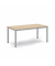 Konferenztisch BASE-MODUL Q, 72cm (H), 160x80cm (BxT), 4-6 Personen, rechteckig, ahorn / silber