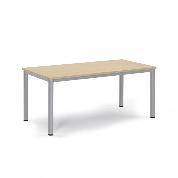 4003969161955 - Konferenztisch BASE-MODUL Q 72cm (H) 160x80cm (BxT) 4-6 Personen rechteckig ahorn   silber 4003969161955 Soennecken