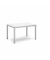Konferenztisch BASE-MODUL Q 810075901, 72cm (H), 120x80cm (BxT), bis 6 Personen, rechteckig, weiß / silber