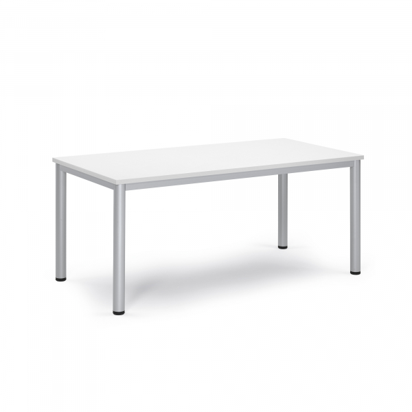4003969161979 - Konferenztisch BASE-MODUL Q 72cm (H) 160x80cm (BxT) 4-6 Personen rechteckig weiß   silber 4003969161979 Soennecken