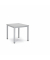 Konferenztisch BASE-MODUL Q, 72cm (H), 80x80cm (BxT), bis 4 Personen, quadratisch, lichtgrau / silber