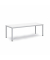 Konferenztisch BASE-MODUL Q, 72cm (H), 200x80cm (BxT), 6 Personen, rechteckig, wei&szlig; / silber