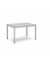 Konferenztisch BASE-MODUL Q 810075981, 72cm (H), 120x80cm (BxT), bis 6 Personen, rechteckig, lichtgrau / silber