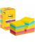 Haftnotizen 654-12SS-CARN, Super Sticky Notes Carnival Collection, 76x76mm, farbig sortiert (ultragelb/paradiseblau/limonengr&uuml;n/
