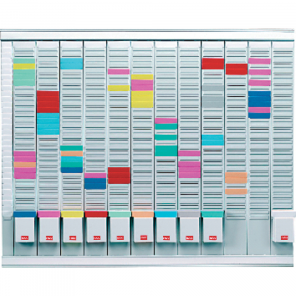 5016812388644 - 12-Monatsplaner Set für T-Karten Gr 2 Aluminium 12 Spalten 32 Fä