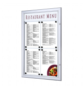 Schaukasten Outdoor SCZ4xA4, 4xA4, silber/wei&szlig;, magnetisch