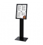 Infost&auml;nder SCZPOLE4A4C9005, A4, 163cm hoch, Klapprahmen, schwarz