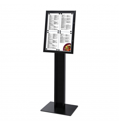 Infost&auml;nder SCZPOLE4A4C9005, A4, 163cm hoch, Klapprahmen, schwarz