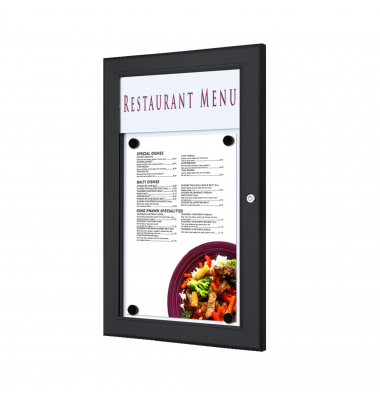 Schaukasten Outdoor SCZ1xA4C9005, 1xA4, schwarz, magnetisch