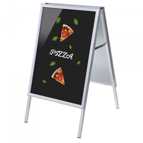 8596052145414 - Kundenstopper Pizza ZPA1G32MEI179 Din A1 Din A1 mit Vordruck-Poster silber 8596052145414 Showdown Displays