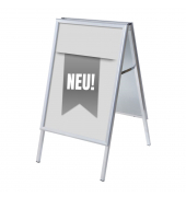 Kundenstopper Neu ZPA1G32MEI229, Din A1, Din A1, mit Vordruck-Poster, silber