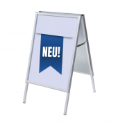 Kundenstopper Neu ZPA1G32MEI233, Din A1, Din A1, mit Vordruck-Poster, silber