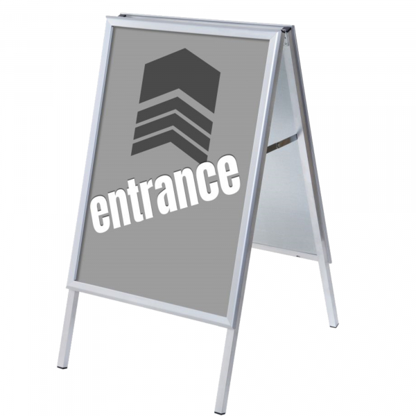 8596052146251 - Kundenstopper Entrance ZPA1G32MEI263 Din A1 Din A1 mit Vordruck-Poster silber 8596052146251 Showdown Displays