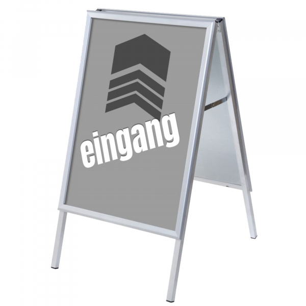 8596052146275 - Kundenstopper Eingang ZPA1G32MEI265 Din A1 Din A1 mit Vordruck-Poster silber 8596052146275 Showdown Displays