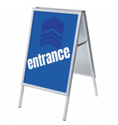 Kundenstopper Entrance ZPA1G32MEI267, Din A1, Din A1, mit Vordruck-Poster, silber