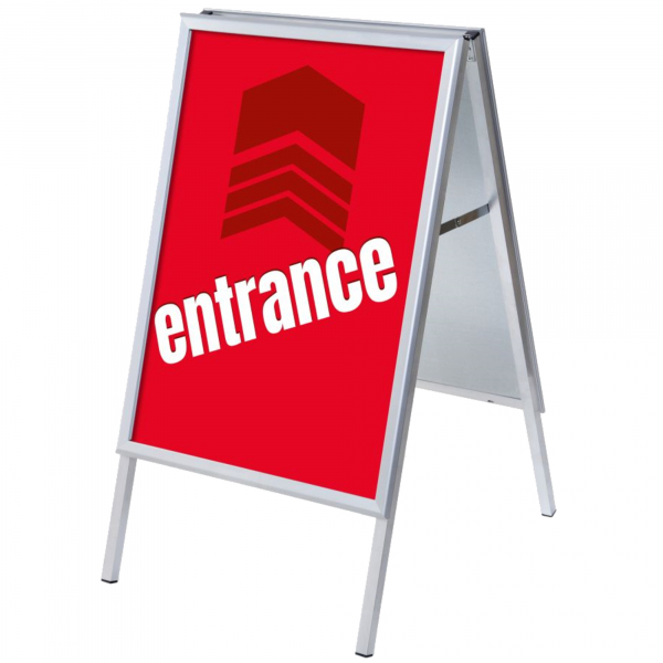 8596052146336 - Kundenstopper Entrance ZPA1G32MEI271 Din A1 Din A1 mit Vordruck-Poster silber 8596052146336 Showdown Displays