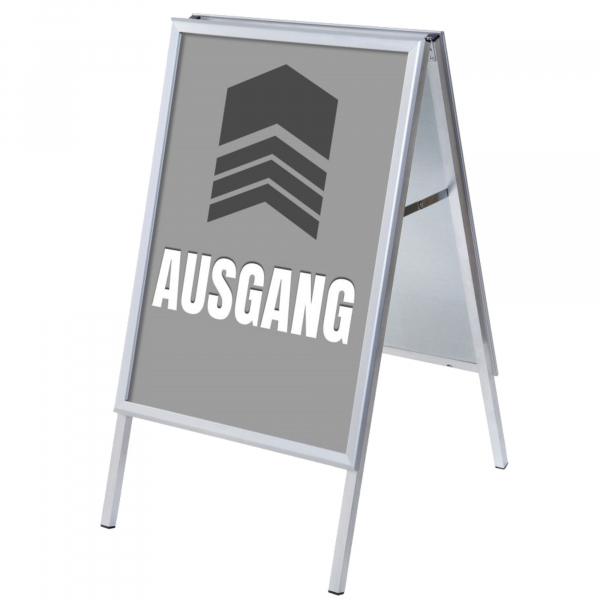 8596052146404 - Kundenstopper Ausgang ZPA1G32MEI278 Din A1 Din A1 mit Vordruck-Poster silber 8596052146404 Showdown Displays