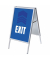 Kundenstopper Exit ZPA1G32MEI280, A1, Din A1, mit Vordruck-Poster, silber