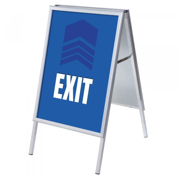 8596052146428 - Kundenstopper Exit ZPA1G32MEI280 Din A1 Din A1 mit Vordruck-Poster silber 8596052146428 Showdown Displays