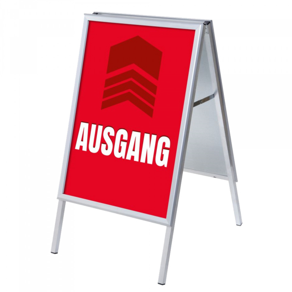 8596052146480 - Kundenstopper Ausgang ZPA1G32MEI286 Din A1 Din A1 mit Vordruck-Poster silber 8596052146480 Showdown Displays