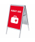 Kundenstopper First Aid ZPA1G32MEI288, Din A1, Din A1, mit Vordruck-Poster, silber