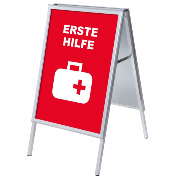 8596052146527 - Kundenstopper Erste Hilfe ZPA1G32MEI290 Din A1 Din A1 mit Vordruck-Poster silber 8596052146527 Showdown Displays