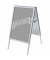Kundenstopper Welcome ZPA1G32MEI292, Din A1, Din A1, mit Vordruck-Poster, silber