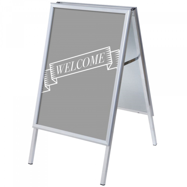 8596052146541 - Kundenstopper Welcome ZPA1G32MEI292 Din A1 Din A1 mit Vordruck-Poster silber 8596052146541 Showdown Displays