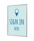 Plakat-Klapprahmen Standard, KRA1G25LPPI452, blau, A1, Aluminiumrahmen