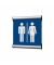 Showdown Türschild 15,5x15,5cm Damen/Herren bl